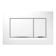 Geberit Plaque de commande Sigma 20 Pl/T blanc, rayures vc, pour 2-Mg, plastique-1