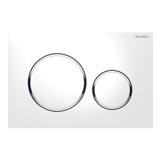 Geberit Plaque de commande Sigma 20 Pl/T blanc, rég. vc, pour chasse 2 volumes
