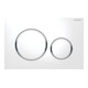 Geberit Plaque de commande Sigma 20 Pl/T blanc, rég. vc, pour chasse 2 volumes-1