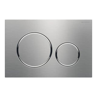 Geberit Plaque de commande Sigma 20 Pl/T ES encastrée, chromée, pour chasse 2-Mg