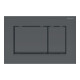 Geberit Plaque de commande Sigma 20 Pl/T noir mat, bande noire, pour 2-Mg, plastique-1