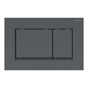 Geberit Plaque de commande Sigma 20 Pl/T noir mat, bande noire, pour 2-Mg, plastique
