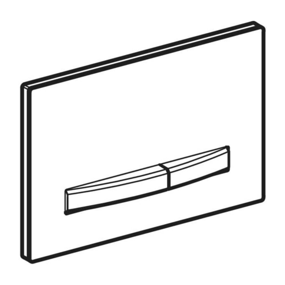 Geberit Plaque de commande Sigma 50 Pl bl., Pl/T chromé, carrée, pour chasse 2-mécanismes