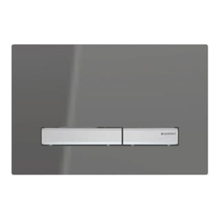 Geberit Plaque de commande Sigma 50 Pl verre vsp, Pl/T vc, carrée, f 2-Mg-chasse.