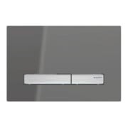 Geberit Plaque de commande Sigma 50 Pl verre vsp, Pl/T vc, carrée, f 2-Mg-chasse.