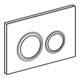 Geberit Plaque de commande Sigma 50 ronde Pl/T blanc, bord chromé, pour chasse double volume-4