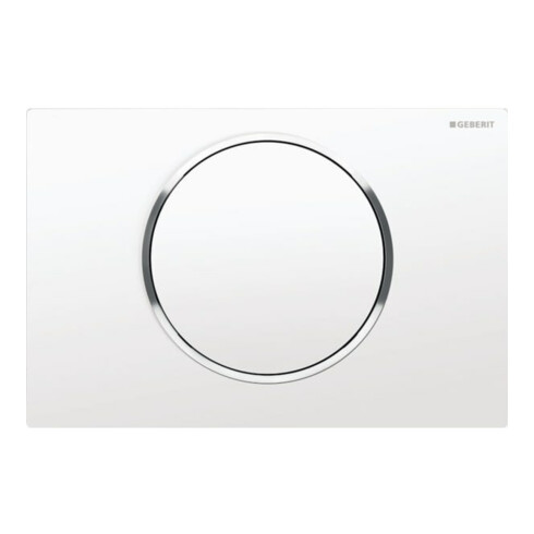 Geberit Plaque de commande Sigma10 Pl/T blanche, Rg vc, KS, avec arrêt de chasse d'eau