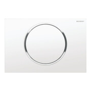 Geberit Plaque de commande Sigma10 Pl/T blanche, Rg vc, KS, avec arrêt de chasse d'eau