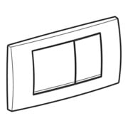 Geberit Plaque de commande Twinline 30 Pl/Dr blanche, rayure chromée, pour chasse 2-Mg.-3