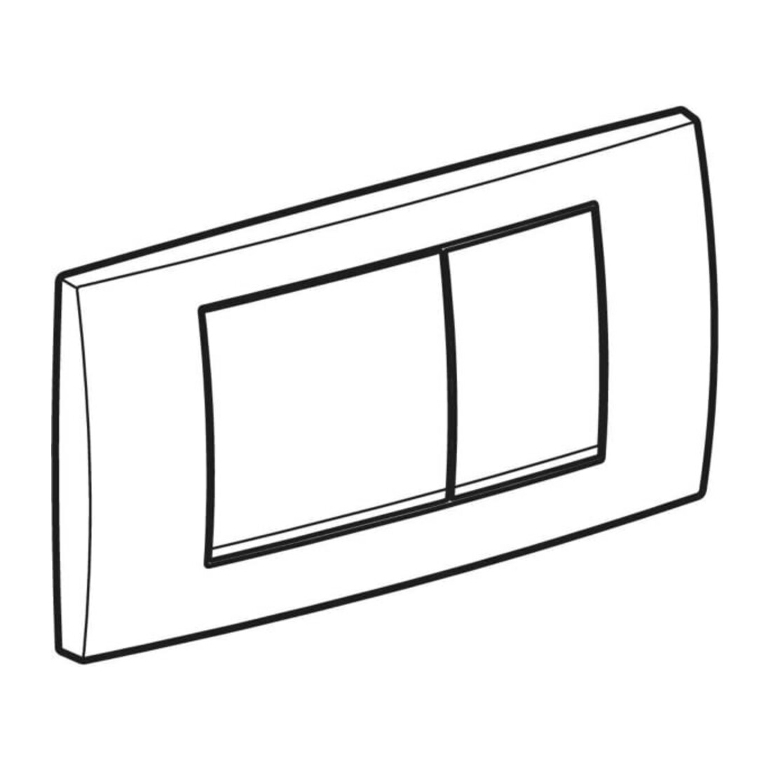 Geberit Plaque de commande Twinline 30 Pl/Dr blanche, rayure chromée, pour chasse 2-Mg.