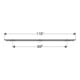 Geberit Poignée iCon 118,1 cm, blanc/mat poudré