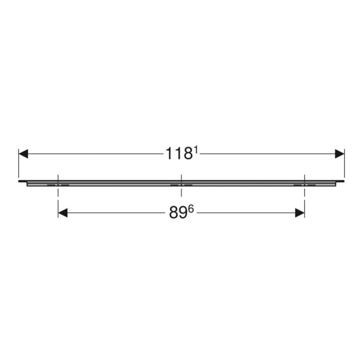 Geberit Poignée iCon 118,1 cm, chromé brillant