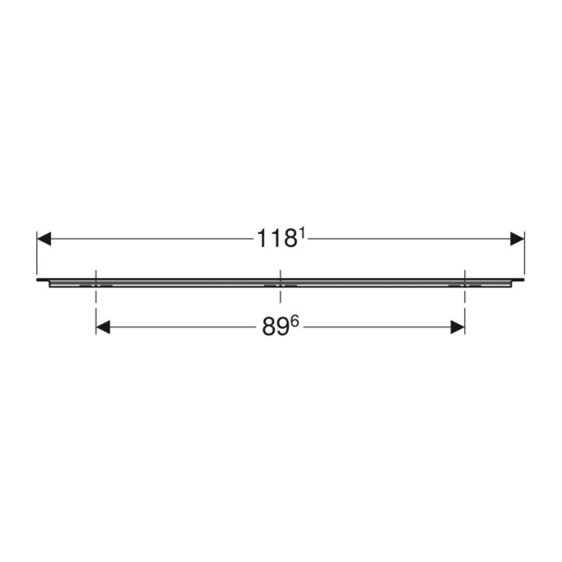 Geberit Poignée iCon 118,1 cm, chromé brillant
