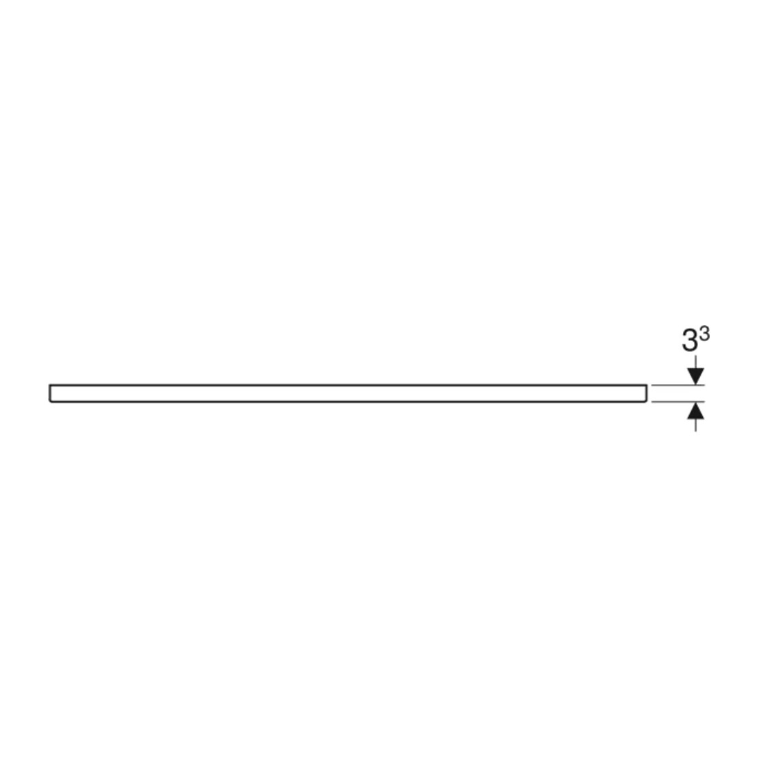 Geberit Poignée iCon 118,1 cm, gris sable/thermolaqué mat