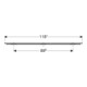 Geberit Poignée iCon 118,1 cm, lave/mat poudré