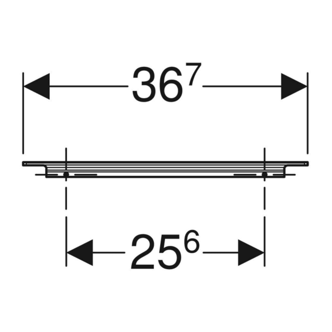 Geberit Poignée iCon 36,7 cm, blanc/mat poudré