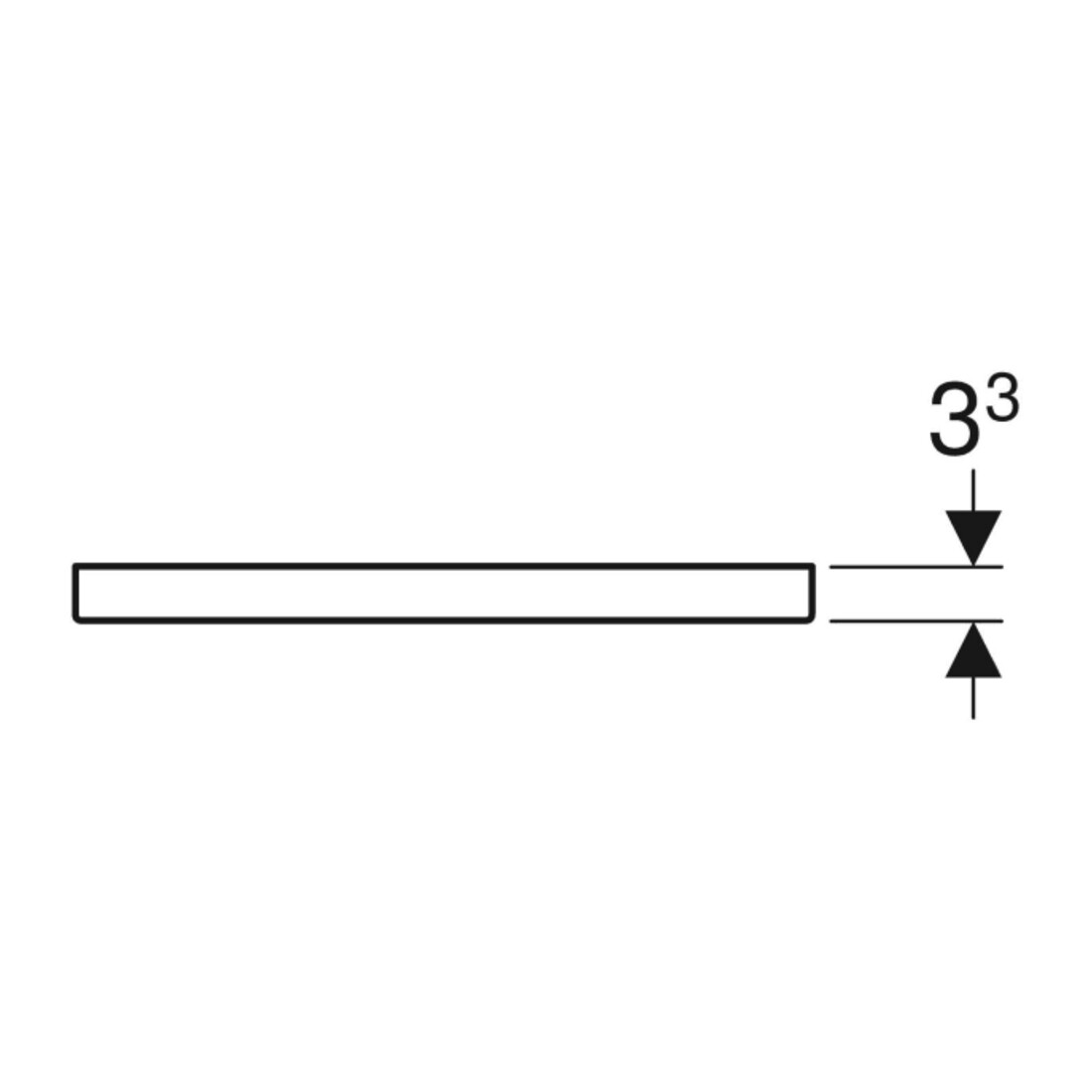 Geberit Poignée iCon 44,7 cm, chromé brillant