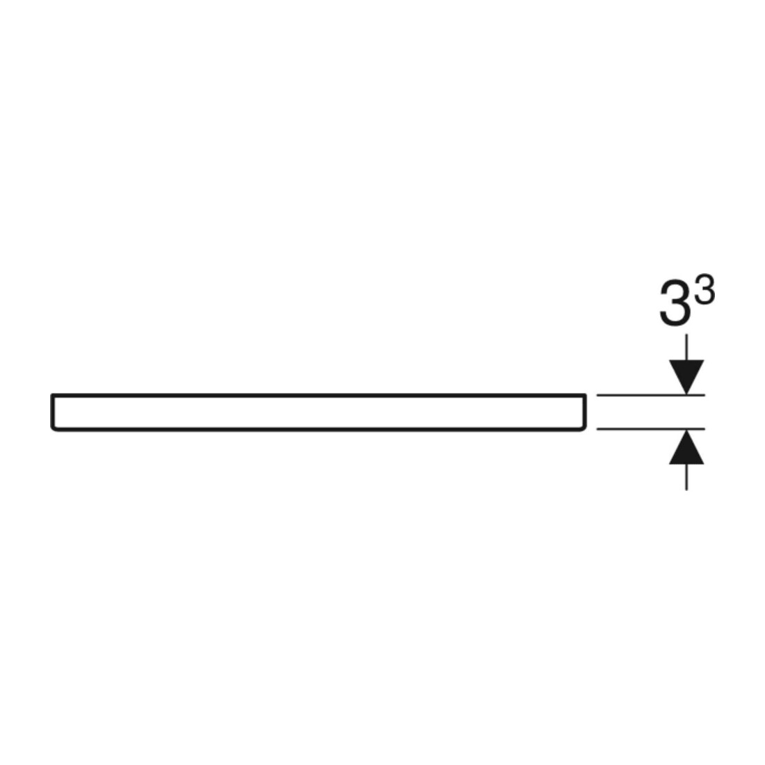 Geberit Poignée iCon 51,7 cm, blanc/mat poudré