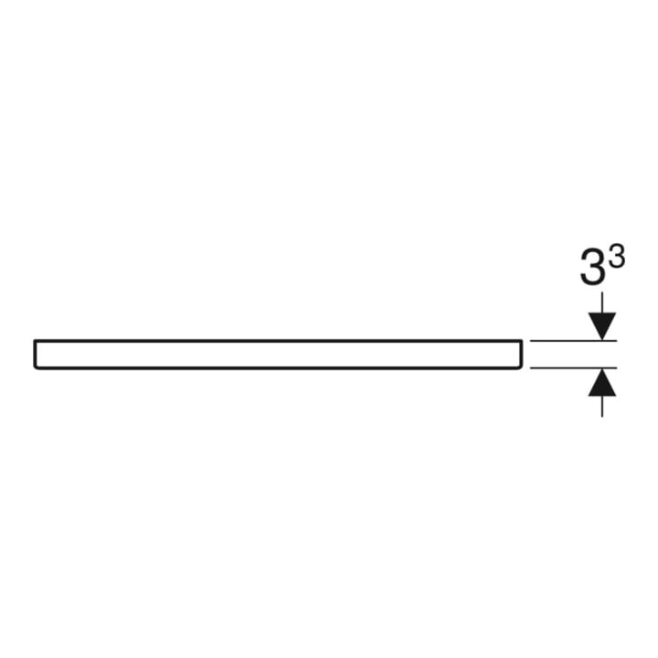Geberit Poignée iCon 58,9 cm, blanc/mat poudré