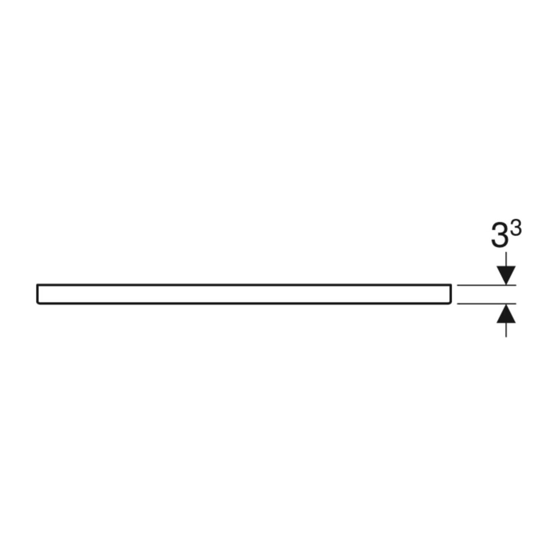 Geberit Poignée iCon 73,7 cm, chromé brillant