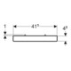Geberit Porte-serviettes 42,2 cm, blanc, mat, peint par poudrage