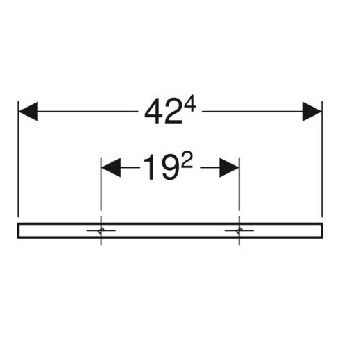 Geberit Porte-serviettes 42,2 cm, blanc, mat, peint par poudrage