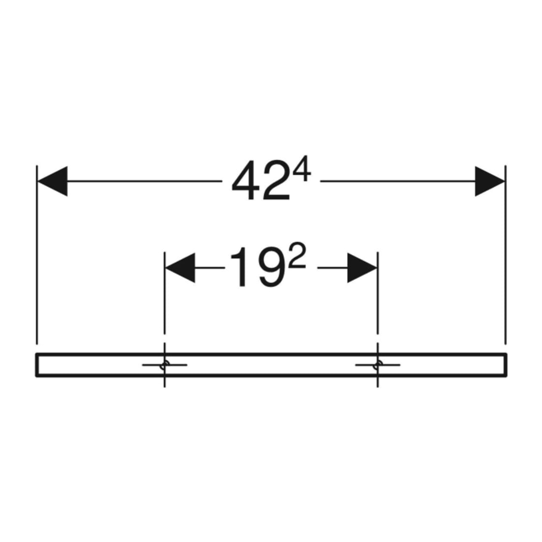 Geberit Porte-serviettes 42,2 cm, blanc, mat, peint par poudrage