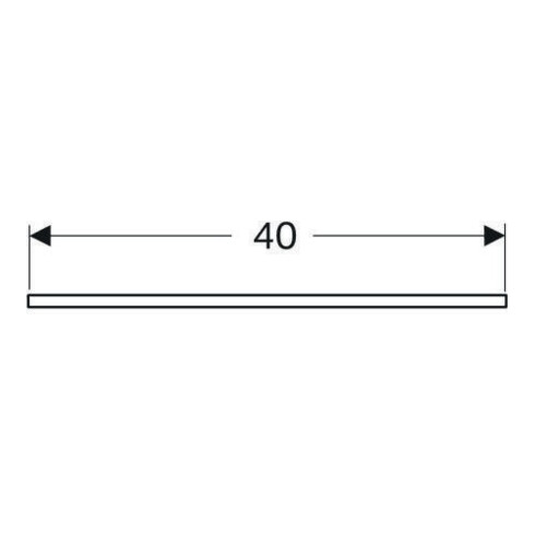 Geberit Porte-serviettes carré, 40 cm, métal chromé