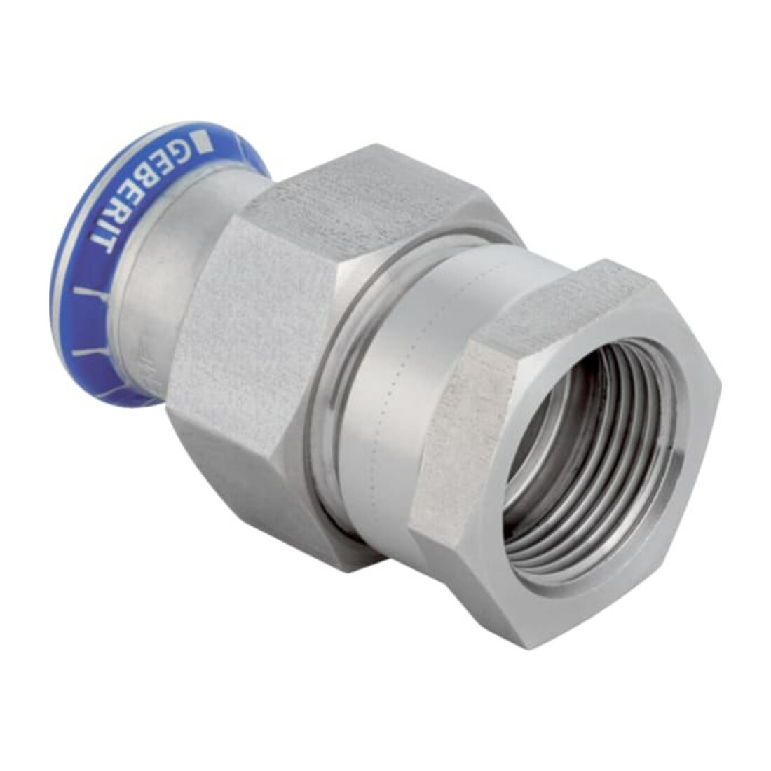Geberit raccord de transition Mapress d 22xRp 1, inox, femelle filetée, contrôle qualité