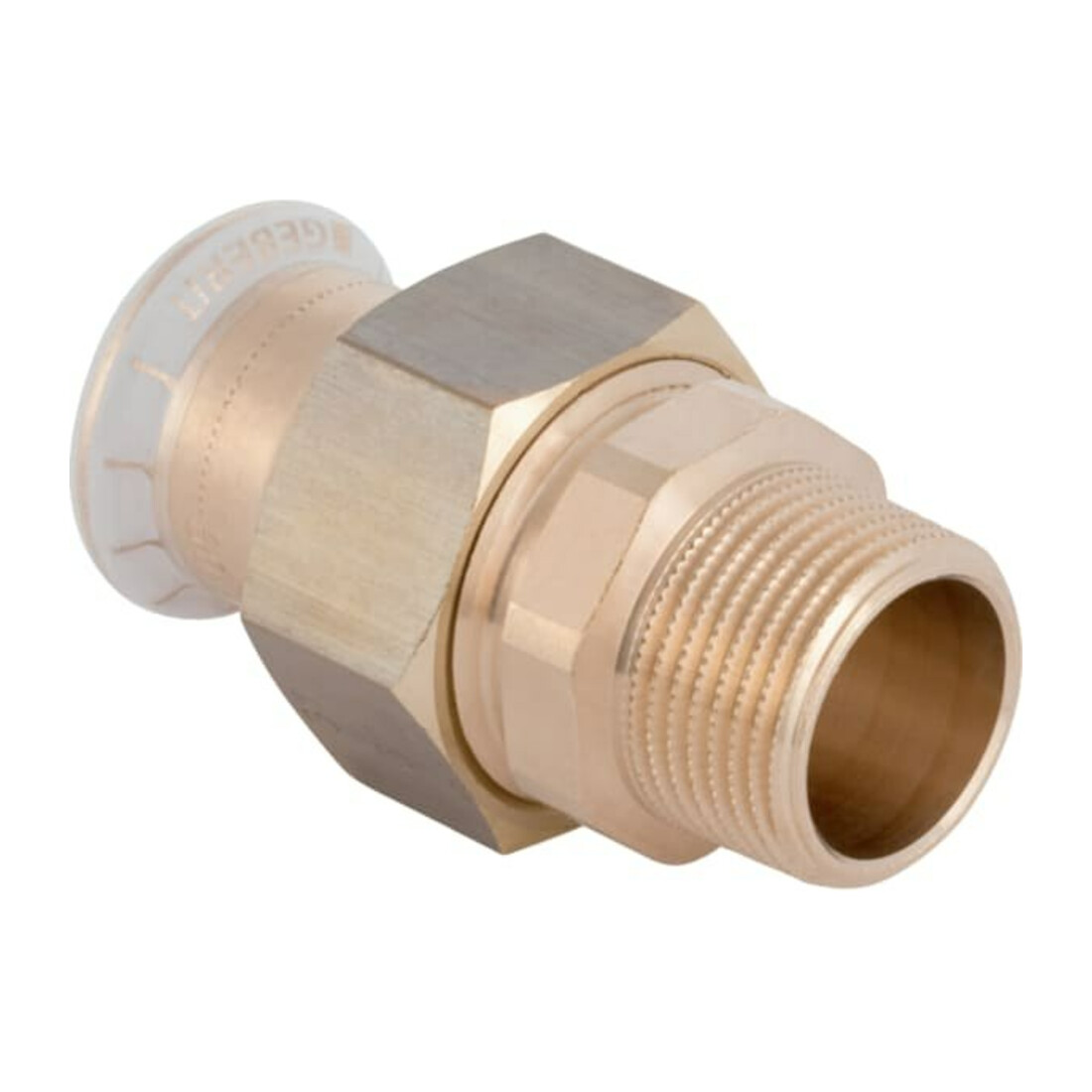 Geberit raccord de transition Mapress d 28 mm x R 1, cuivre, plat, avec filetage mâle, laiton rouge