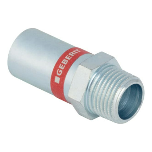 Geberit raccord Mapress acier C d 28 mm x R 1", mâle fileté et emboîture, galvanisé