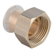 Geberit raccord Mapress d 15 mm x G 3/4, Cu, plat, avec écrou, laiton rouge