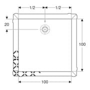 Geberit Receveur de douche Olona blanc/mat, carré, 100x100x4 cm-4