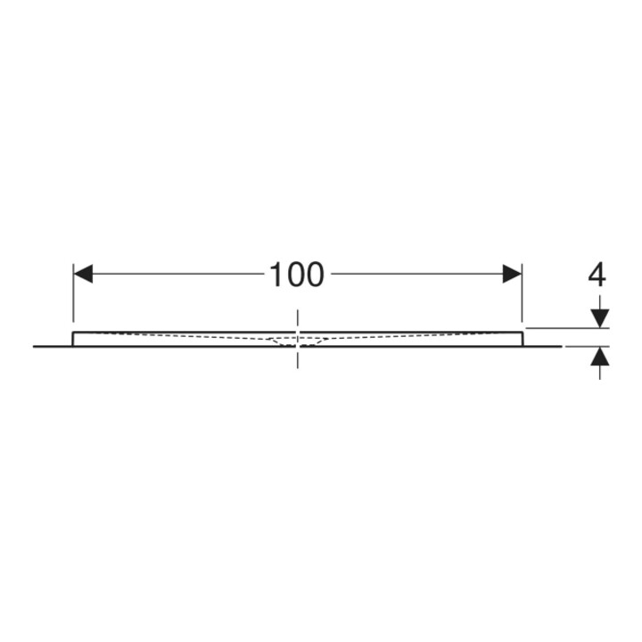 Geberit Receveur de douche rectangulaire Olona blanc/mat, 120x100x4 cm