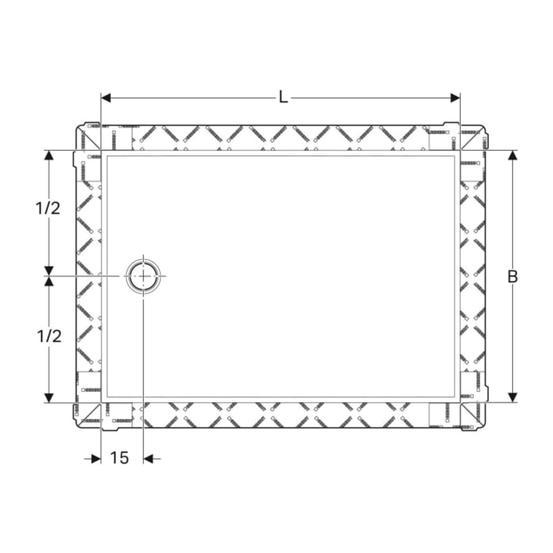 Geberit Rechteckduschfläche Setaplano weiß-alpin, 170x80x4,5cm