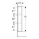 Geberit Regal 22,5x70x13,2cm, re, sa gr./lack. hochgl.