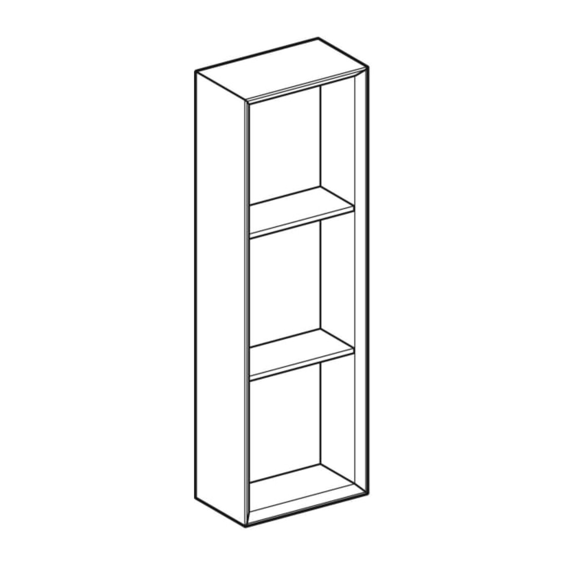 Geberit Regal 22,5x70x13,2cm, recht., w/lack. hochgl.