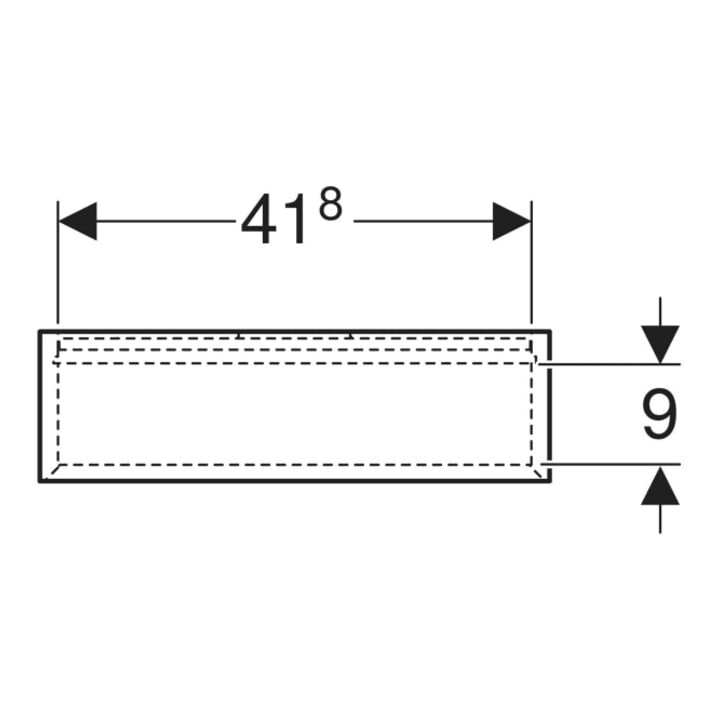 Geberit Regal 45x46,7x13,2cm, qu., Ei nat./Mel. Struk.