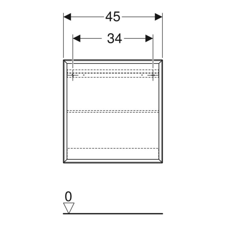 Geberit Regal 45x46,7x13,2cm, qu., Ei nat./Mel. Struk.