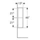 Geberit Regal 45x46,7x13,2cm, qu., Ei nat./Mel. Struk.