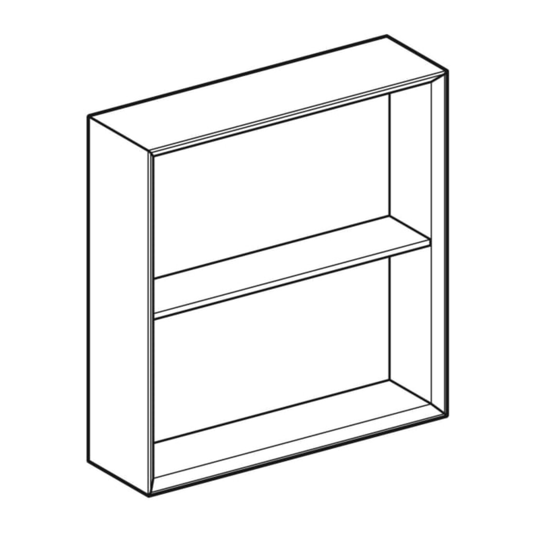 Geberit Regal 45x46,7x13,2cm, qu., Ei nat./Mel. Struk.