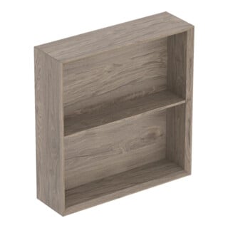 Geberit Regal 45x46,7x13,2cm, quadr., nuss/Mel. Struk.
