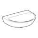 Geberit Renova Lavabo mural, 50x40 cm, sans trop-plein, blanc, complet fermé-2