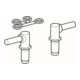 Geberit Scharnier-Set abnehmbar, verchromt, für WC-Sitz-1
