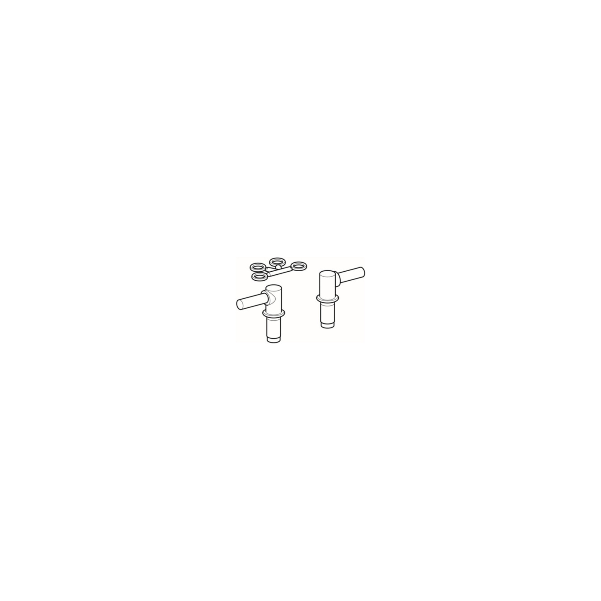 Geberit Scharnier-Set abnehmbar, verchromt, für WC-Sitz
