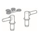 Geberit Scharnier-Set abnehmbar, verchromt, für WC-Sitz-1