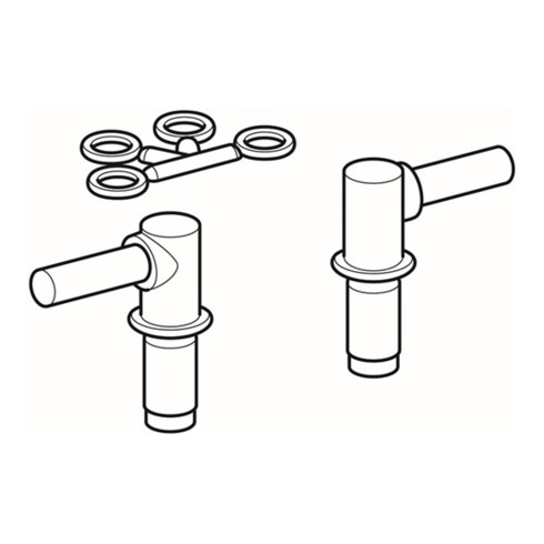 Geberit Scharnier-Set abnehmbar, verchromt, für WC-Sitz