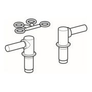 Geberit Scharnier-Set abnehmbar, verchromt, für WC-Sitz
