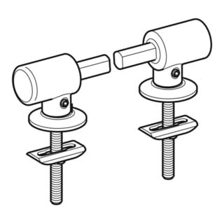 Geberit Scharniere Absenkautomatik, verchromt, für WC-Sitz