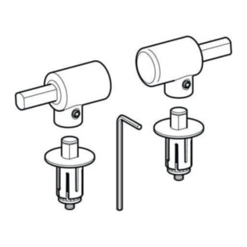 Geberit Scharniere Flow m Absenkaut., verchromt, für WC-Sitz